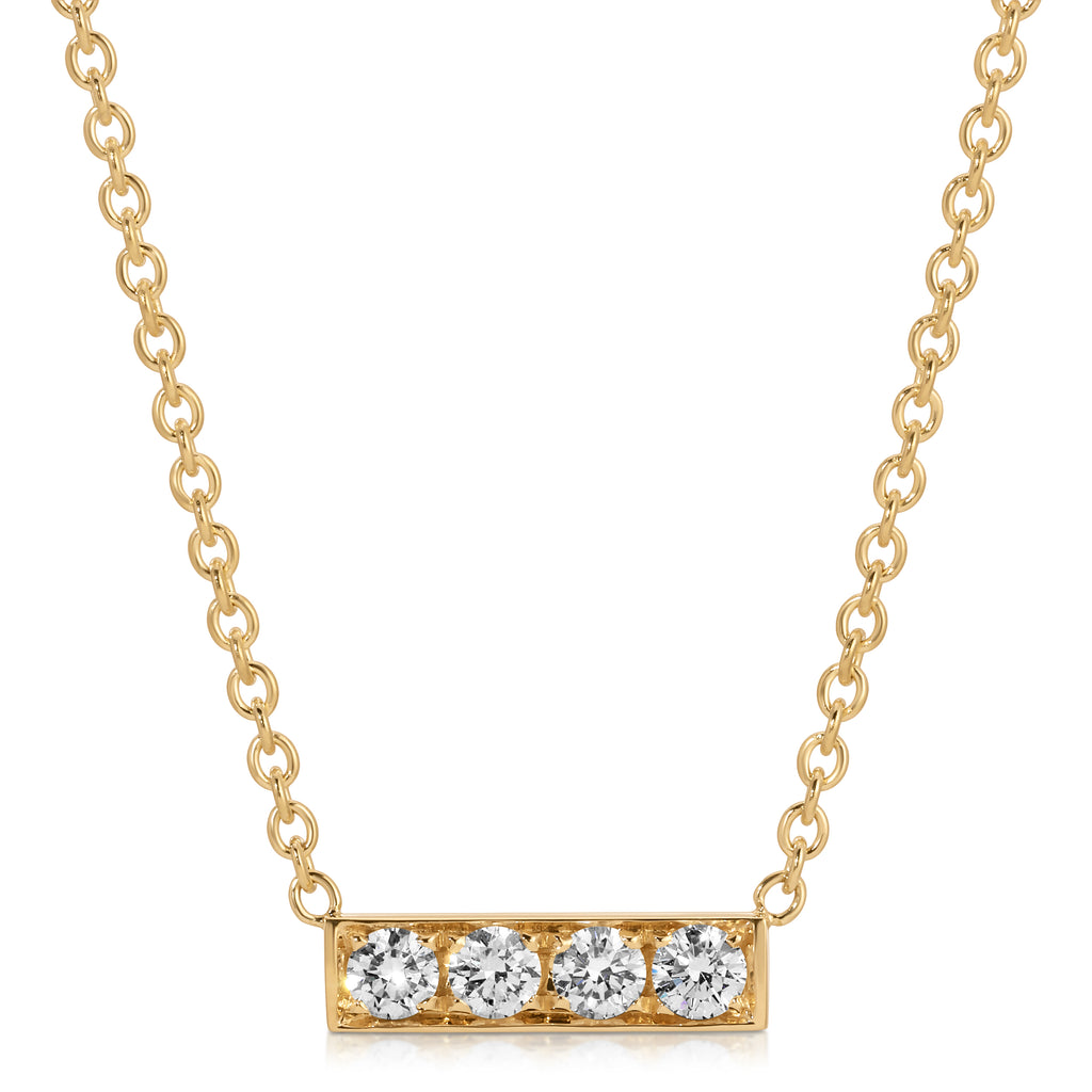 Diamond Micro Bar Necklace