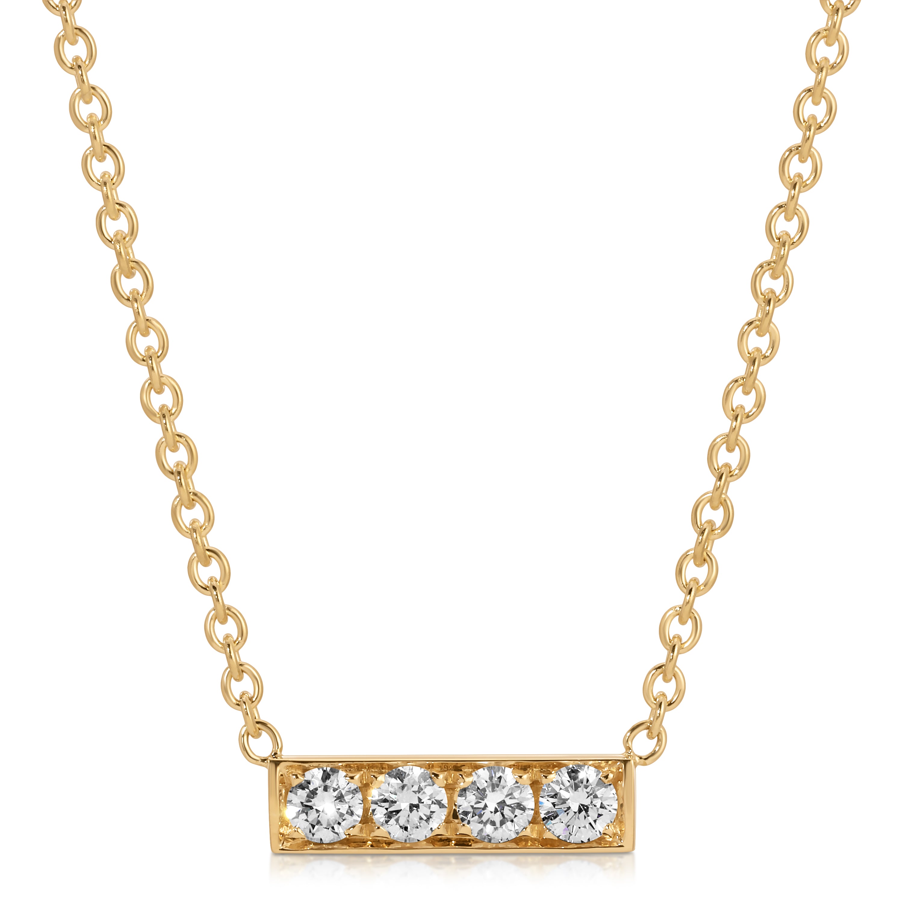 Diamond Micro Bar Necklace