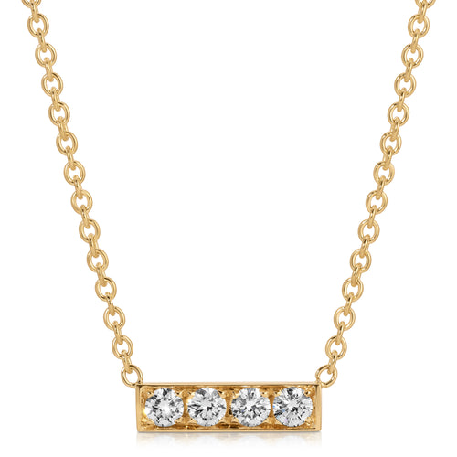 Diamond Micro Bar Necklace